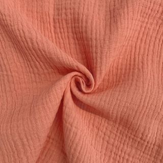 Double gauze/muslin salmon ORGANIC