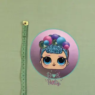 Sweat fabric Doll sage PANEL digital print