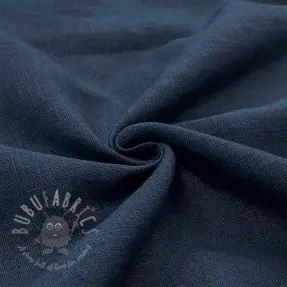 Linen enzyme washed indigo