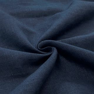 Linen enzyme washed indigo