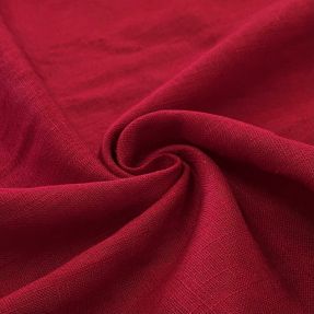 Linen enzyme washed dark red