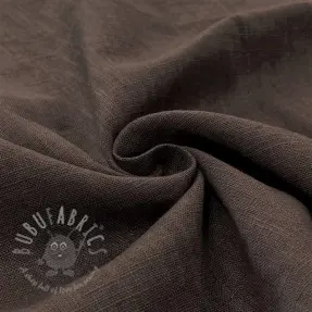 Linen enzyme washed dark brown