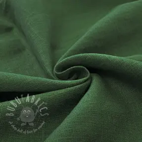 Linen enzyme washed dark green