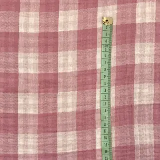 Double gauze/muslin Double sided CHECKS MINI mauve