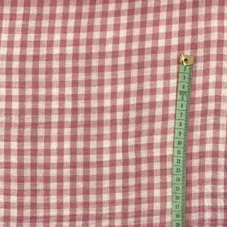 Double gauze/muslin Double sided CHECKS MINI mauve