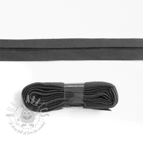 Bias binding cotton - 3 m anthracite