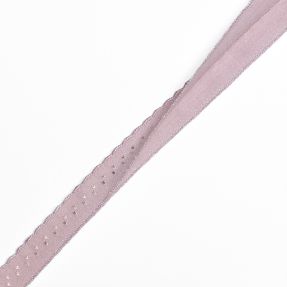 Bias binding elastic 12 mm LUXURY washed pink