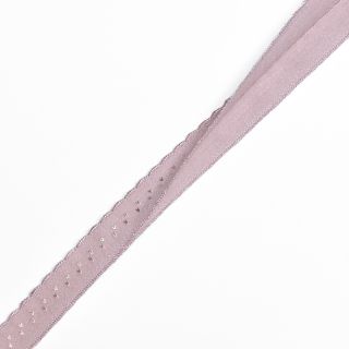 Bias binding elastic 12 mm LUXURY washed pink