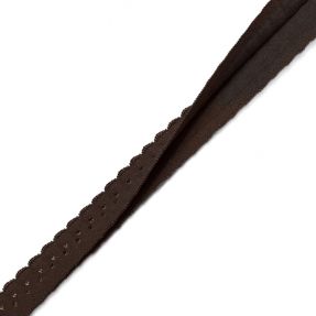 Bias binding elastic 12 mm LUXURY dark mocha