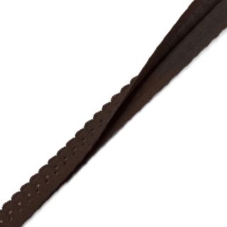 Bias binding elastic 12 mm LUXURY dark mocha