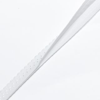 Bias binding elastic 12 mm LUXURY white