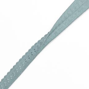 Bias binding elastic 12 mm LUXURY steel blue