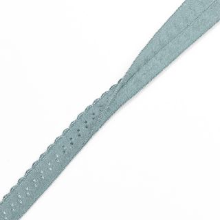 Bias binding elastic 12 mm LUXURY steel blue