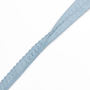 Bias binding elastic 12 mm LUXURY old blue