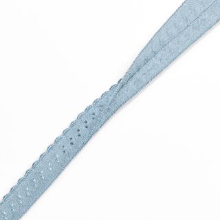 Bias binding elastic 12 mm LUXURY old blue