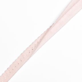 Bias binding elastic 12 mm LUXURY light old pink