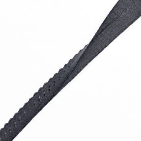 Bias binding elastic 12 mm LUXURY dark grey