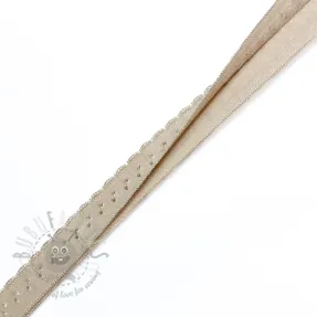Bias binding elastic 12 mm LUXURY dark pebble