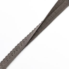 Bias binding elastic 12 mm LUXURY dark taupe