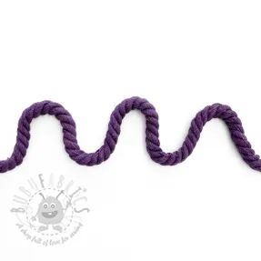 Cotton cord 8 mm purple