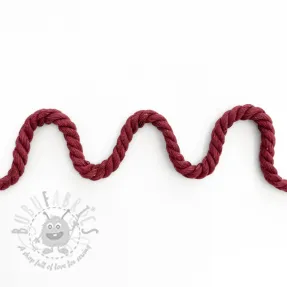 Cotton cord 8 mm bordeaux