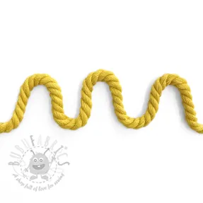 Cotton cord 8 mm yellow