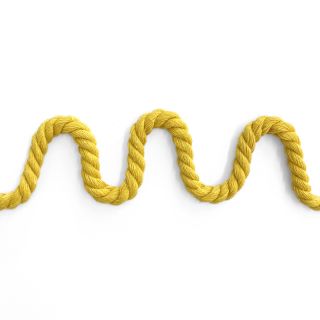 Cotton cord 8 mm yellow