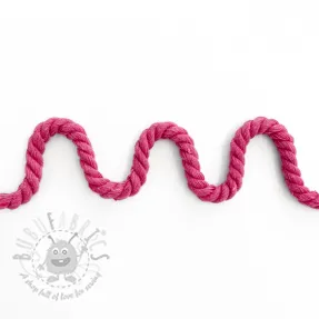 Cotton cord 8 mm fuchsia