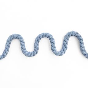 Cotton cord 8 mm light blue