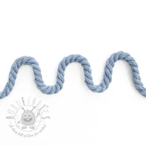 Cotton cord 8 mm light blue