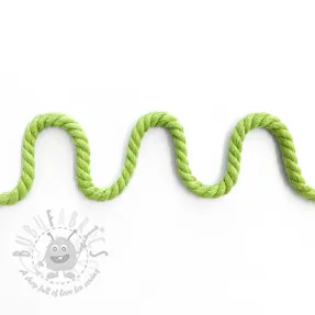 Cotton cord 8 mm lime