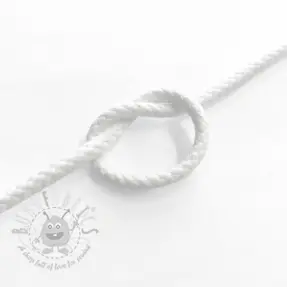 Cotton cord 5 mm white