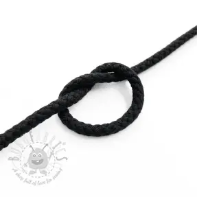 Cotton cord 5 mm black