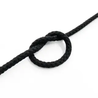 Cotton cord 5 mm black