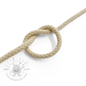 Cotton cord 5 mm light yellow