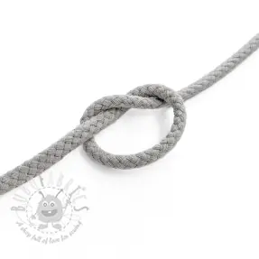 Cotton cord 5 mm light grey