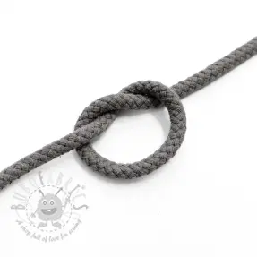 Cotton cord 5 mm dark grey