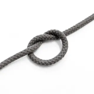 Cotton cord 5 mm dark grey