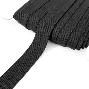 Bias binding elastic matt 20 mm RIB black