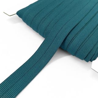 Bias binding elastic matt 20 mm RIB petrol