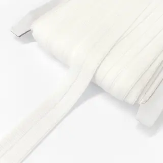 Bias binding elastic matt 20 mm RIB off white