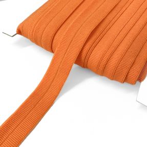 Bias binding elastic matt 20 mm RIB orange