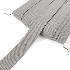 Bias binding elastic matt 20 mm RIB middle grey