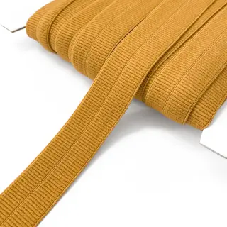 Bias binding elastic matt 20 mm RIB cognac