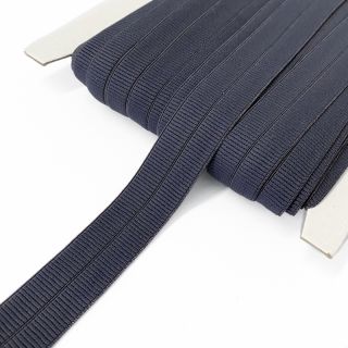 Bias binding elastic matt 20 mm RIB dark grey