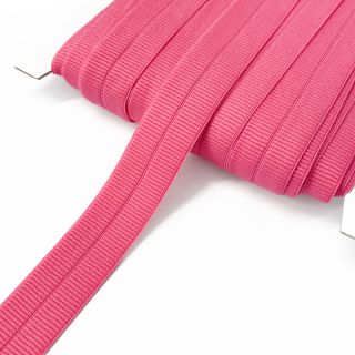 Bias binding elastic matt 20 mm RIB fuchsia