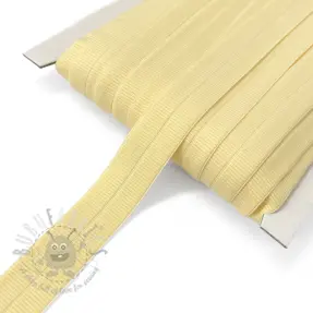 Bias binding elastic matt 20 mm RIB yellow