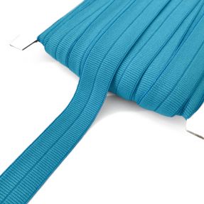 Bias binding elastic matt 20 mm RIB aqua