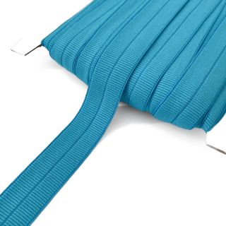 Bias binding elastic matt 20 mm RIB aqua