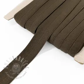 Bias binding elastic matt 20 mm RIB choco